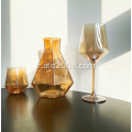 Verre Hexagor Tubmler Avec Placage Ambre